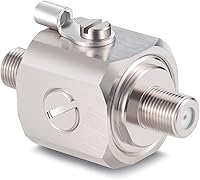 Vista 1 de XRDS-RF Pararrayos F hembra a F hembra 75 ohmios coaxial Lightning Aresstor con tubo de gas para TV por cable satelital 2G 3G 4G Teléfono celular