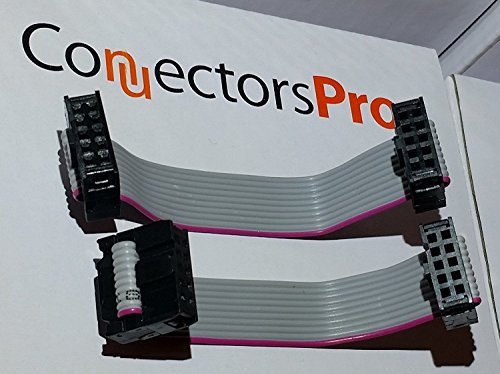 Cable plano conector 10 pines 12cm pack 2 miniatura 1
