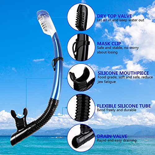 image for AQUA A DIVE SPORTS Dry Snorkel Easy Breath Diving Snorkel for Snorkeli