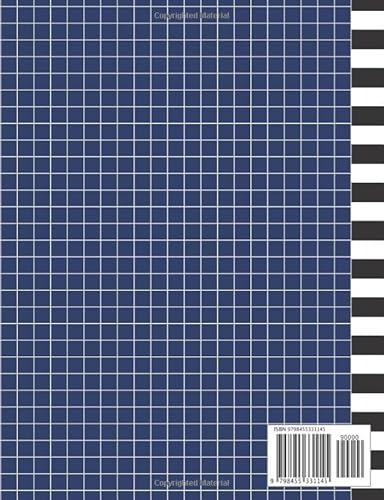 Graph Paper Notebook: 5 Squares Per Inch | 5X5 Graphing Grid Paper For Math, Science, Accounting, Organic Chemistry Students | 7.44 X 9.69 In | Midnight Blue (5X5 Graph Paper Notebooks) #TOP1