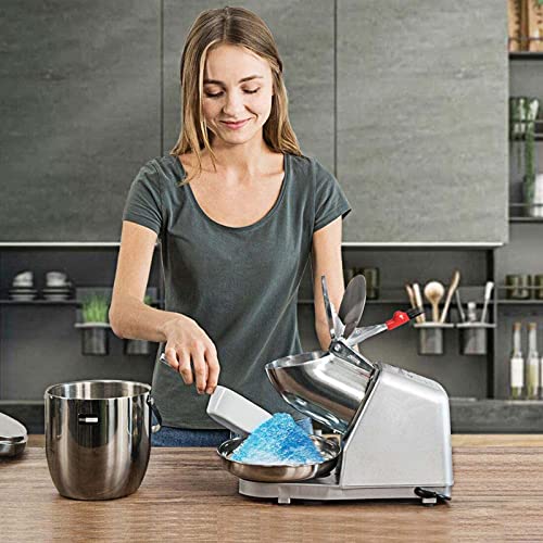 miduoduo Ice Crusher Electric Dual Blades Ice Crusher Shaver Edelstahl Rasierte Eismaschine 380w Schneekegelmaschine Für… – Bild 3