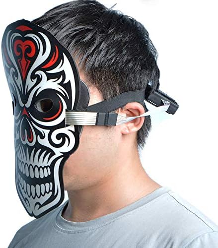 Máscara DJ Grimace LED reactiva al sonido para carnaval miniatura 8