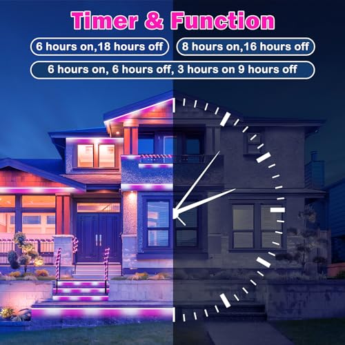 Image of Hezbjiti LED Rope Lights 394FT Waterproof Rope Light 1200 LED Flexible Tube Lights Plug in with 8 Modes for Garden Patio Bedroom Party Indoor Outdoor Decorations