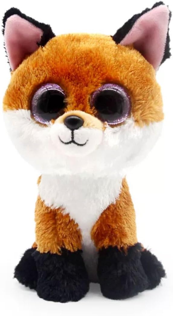 Beanie Baby Brown White Slick Fox Animal Plush (6inch)