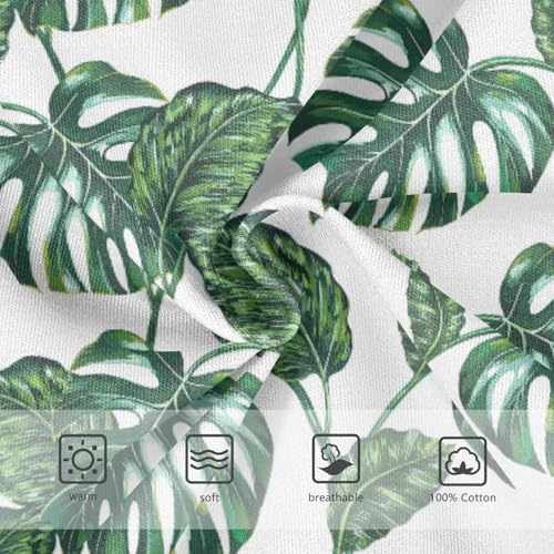 Boys' Exclusive Briefs Toddler Underwear 95% Combed Cotton Boxerbriefs 2T Monstera Leaf Pattern 533