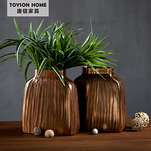 LDP-Pure aluminum continental neo-classical golden sample room wedding flower vases-flower