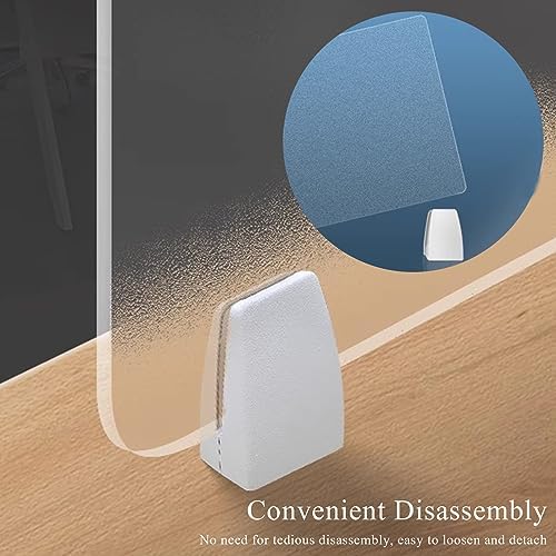 Portable Acrylic Privacy Screen - Free Standing Desk Divider for Home & Office - Visual Distractions Panel for Tabletop Workstation Partitions