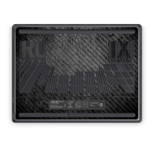 Carbon Fiber Laptop Skin Compatible with Asus ROG Strix G16 (2025) - Black Leather - Premium 3M Vinyl Protective Wrap Decal Cover - Easy to Apply | Crafted in the USA by MightySkins by Vision Signs & Graphics - Used condition - Image 5