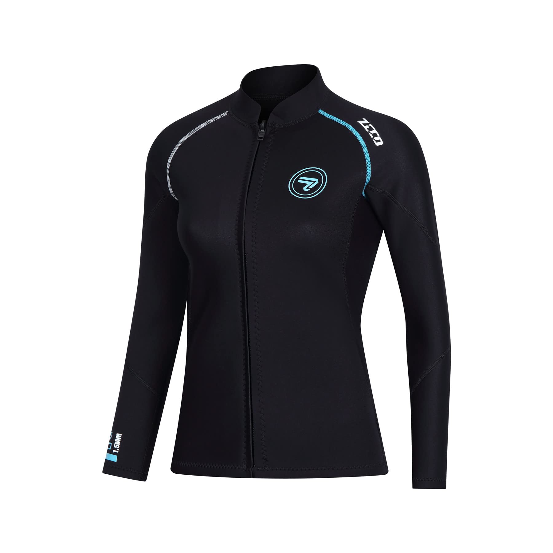Veste de Combinaison en Néoprène 1.5mm/3mm avec Fermeture éclair - Veste de Plongée à Manches Longues pour Hommes et Femmes