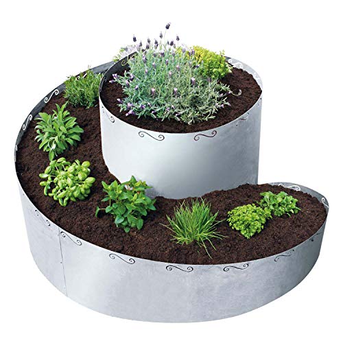 Preisvergleich Produktbild bellissa Kräuterspirale - 91050 - Kräuterschnecke feuerverzinkt für Terrasse und Garten - 5-teiliger Bausatz - 130 x 140 x 80 cm