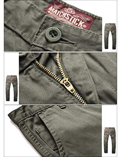 Image of Match Mens Regular-Fit Casual Flat Front Chino Pants