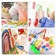 PHOGARY 29pcs Schwamm Pinsel Set Kinder,Kinder Malwerkzeuge Set für Früherziehung DIY-Lernen, einschließlich Schaum Pinsel, DIY Muster Pinsel Set