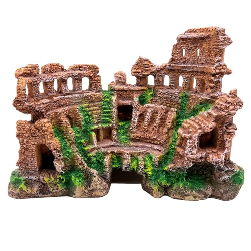 M2cbridge Colonne Romaine Antique ruines château européen décorations pour Aquarium cachette Roches Romaines (ruines de Colonne Romaine)