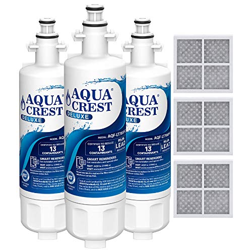 AQUACREST ADQ36006101 Refrigerator Water Filter and Air Filter, Compatible with LG LT700P, Kenmore