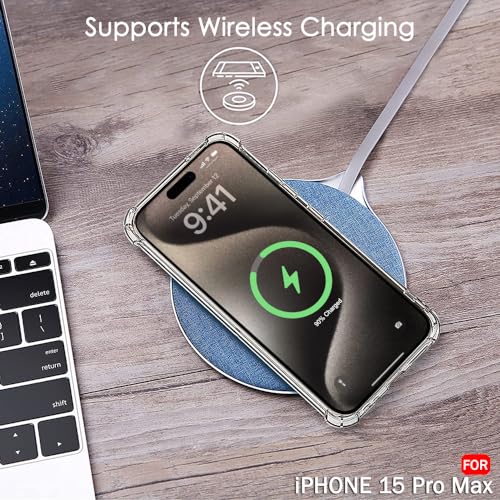 TheGiftKart TPU Ultra-Hybrid Crystal Clear Back Cover Case For Iphone 15 Pro Max | Camera & Screen Protection Bumps | Shockproof Design | Hard Back Cover Case For Iphone 15 Pro Max (Transparent) 7 51eC8qu45hL