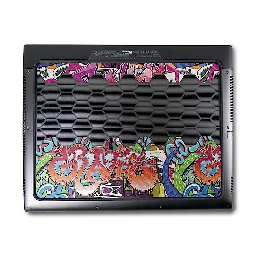 Image of MightySkins Carbon Fiber Skin Compatible With Alienware M18 R1 (2023) Full Wrap Kit - Funky Graffiti | Protective, Durable Textured Carbon Fiber Finish | Easy To Apply & Change Style | Made in the USA