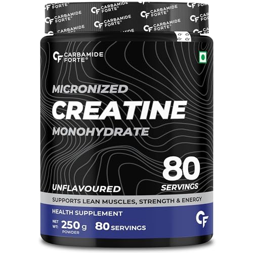 Carbamide Forte Creatine Powder|Micronized Creatine Mono Hydrate|Creatine Monohydrate 250 G For Lean Muscle Volumization|Gym Supplements For Men For Strength & Energy-Unflavoured Powder-80 Servings Carbamide Forte Creatine Powder|Micronized Creatine Mono Hydrate|Creatine Monohydrate 250 G For Lean Muscle Volumization|Gym Supplements For Men For Strength & Energy-Unflavoured Powder-80 Servings