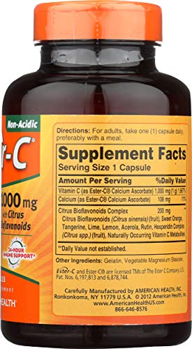 American Health, Ester C 1000Mg With Citrus Bioflavonoids, 90 Count #TOP5