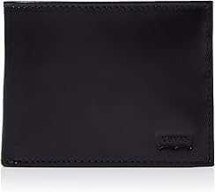 Levi's Casual Classics Hunte Coin Bifold-Batwin, Travel Accessories, Men's Bi-Fold Wallet, Black