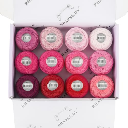 Hilo de crochet Pearl Cotton Rhapsody tamaño 8 set 12 bolas miniatura 1