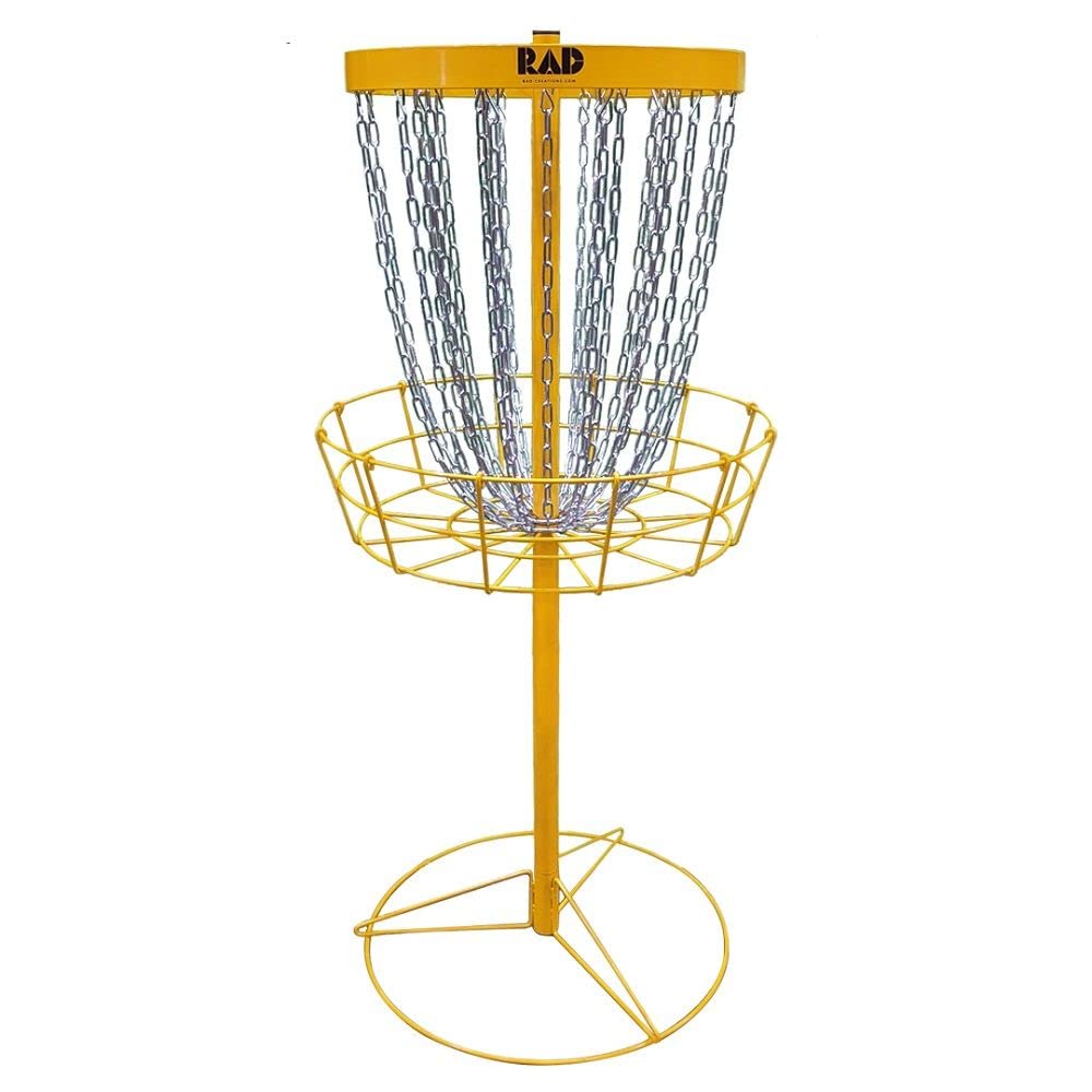 RAD Birdie Lite 24-Chain Disc Golf Basket Yellow