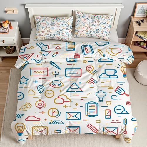 Housse de couette 200x200 microfibre douce avec fermeture éclair solide pour lit - 3