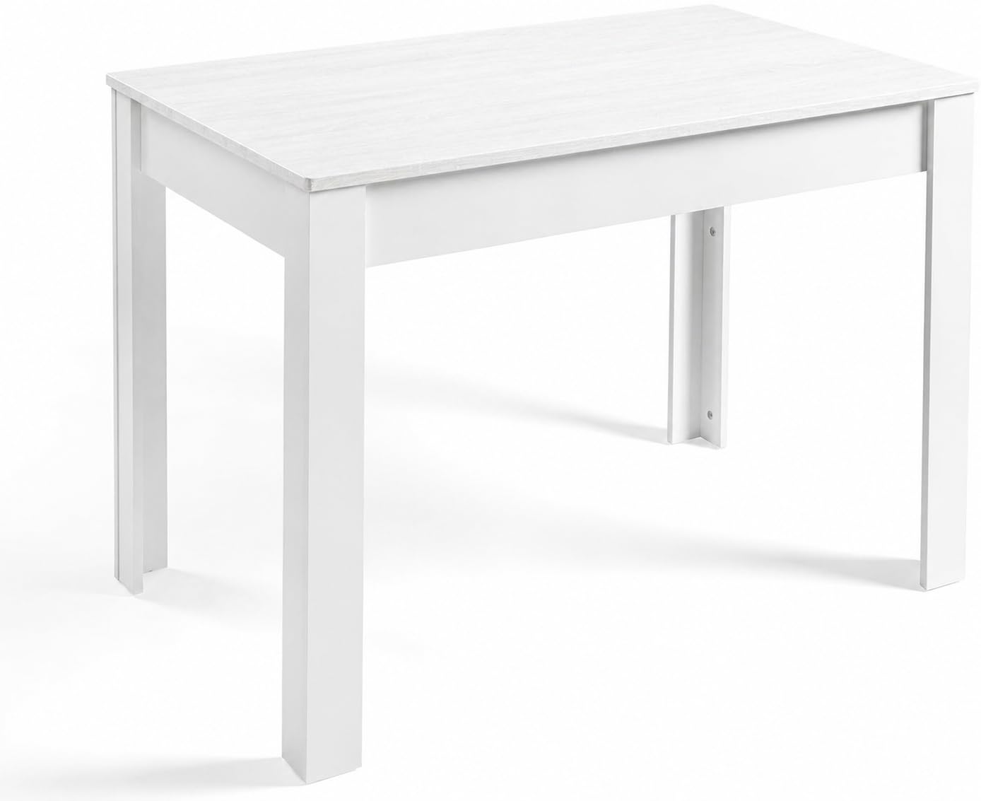 DUPI Mesa Comedor Aitana con Estructura y Tapa Superior de Madera (Blanco, 110x70)