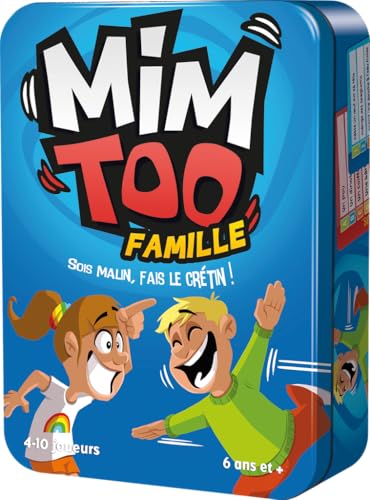 Asmodee - Mimtoo Famille - Nouvelle Édition - Jeu de Société de Mimes et de Bruitages pour Enfants dès 6 Ans - Jeu d'Ambiance Drôle et Original - 4 à 10 Joueurs - 15 Min - Version Française