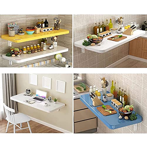 Table pliante murale gain de place avec bureau ordinateur rabattable - 8