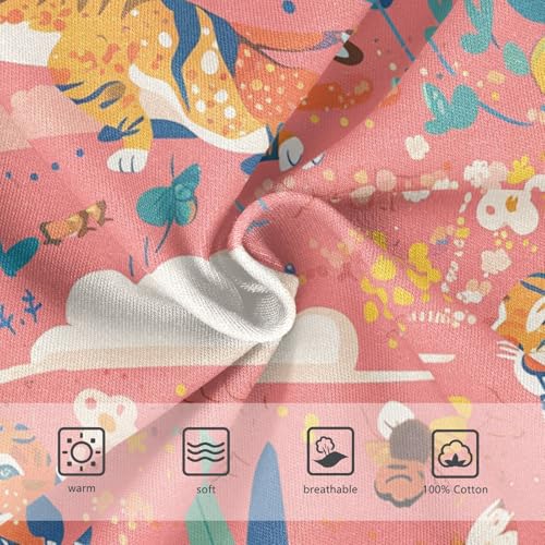 visesunny Boys Potty Training Underwear Pink Cartoon Tiger Sun Breathe Cotton Briefs Size 2T-8Y for Toddler4