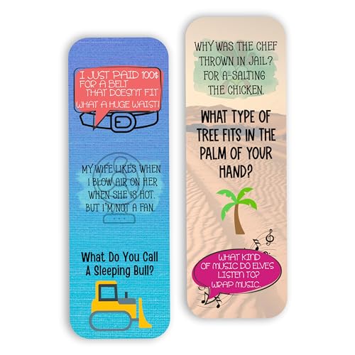55 Laughs Conjunto de marcadores engraçados para papai, conjunto de marcadores de livro de piada de