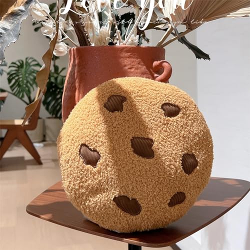 Herfair Keks-Kissen Lustig Deko Plüsch Rund Weich für Boden Couch Sofa Schlafzimmer Dekoration Geschenk