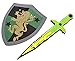 PowerTRC Sword and Shield Play Set | Unique Design | Foam Weapons | Kids Play Knights | White Eagle & Golden Lion Shield