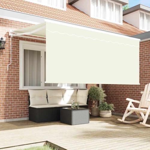 Store extérieur rétractable 300x200 cm auvent manuel crème