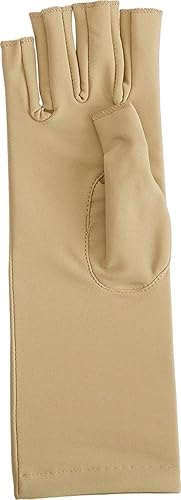 Rolyan Guantes de compresión dedos completos y dedos abiertos longitud de muñeca con costuras en el interior para llevar debajo de la ropa linfedema