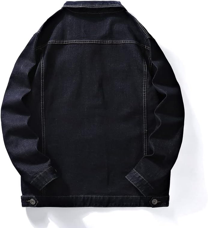 Plus Size Denim Shirts Men Casual Long Sleeve Cotton Washed Jeans Jacket Spring Autumn Mens Work Dress Shirt