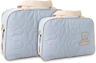 Kit Bolsa Maternidade Bebê Ursinho Menina Menino Mave - Azul Claro