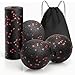 Produktbild Faszienball und Faszienrolle Set, Kleiner Massageball Fazienrolle für Wirbelsäule Rücken Nacken Fuß, Mittelhart Blackroll Duoball für Faszientraining DurchfüHren, Schmerzen Lindern