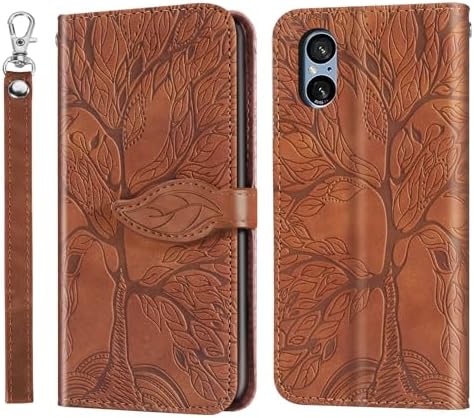 Etui Rostsant Xiaomi Poco X5 / Redmi Note 12 5G wytłoczone drzewo PU skórzane Redmi Note 12 5G portfel z klapką dla Xiaomi Redmi Note 12 5G / Xiaomi Poco X5 5G - Niebieski