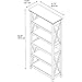 Bush Furniture Key West Tall 5 Shelf Bookcase in Bing Cherry