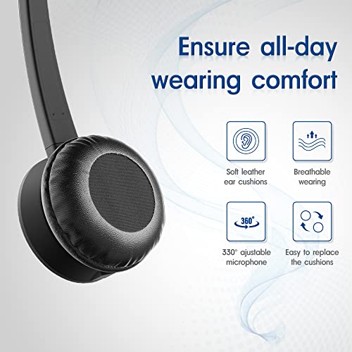 3.5Mm Phone Headset With Microphone Noise Cancelling & In-Line Control, Computer Headset For Iphone Android Pc Laptop Tablet Skype Call Center Home Office, Ultra Comfort #TOP2