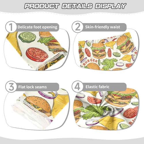 ZZKKO Girls Leggings Pickleburger Toddler Girls Clothes Leggings for Girls Toddler Girls Leggings 3-4T3