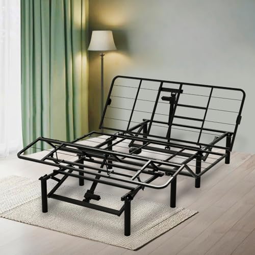 Queen Adjustable Bed Frame Base with Adjustable Bed Legs,Queen Size Zero Gravity Adjustable Bed Frame with Head and Foot Incline,Quiet Motor,Dual USB,Remote Control,Easy Assembly (Queen+Dual USB)