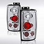 Autozensation Compatible with Ford Expedition 1997-2002, Chrome Housing Clear Lens Tail Lights, L+R Pair Taillight Assembly