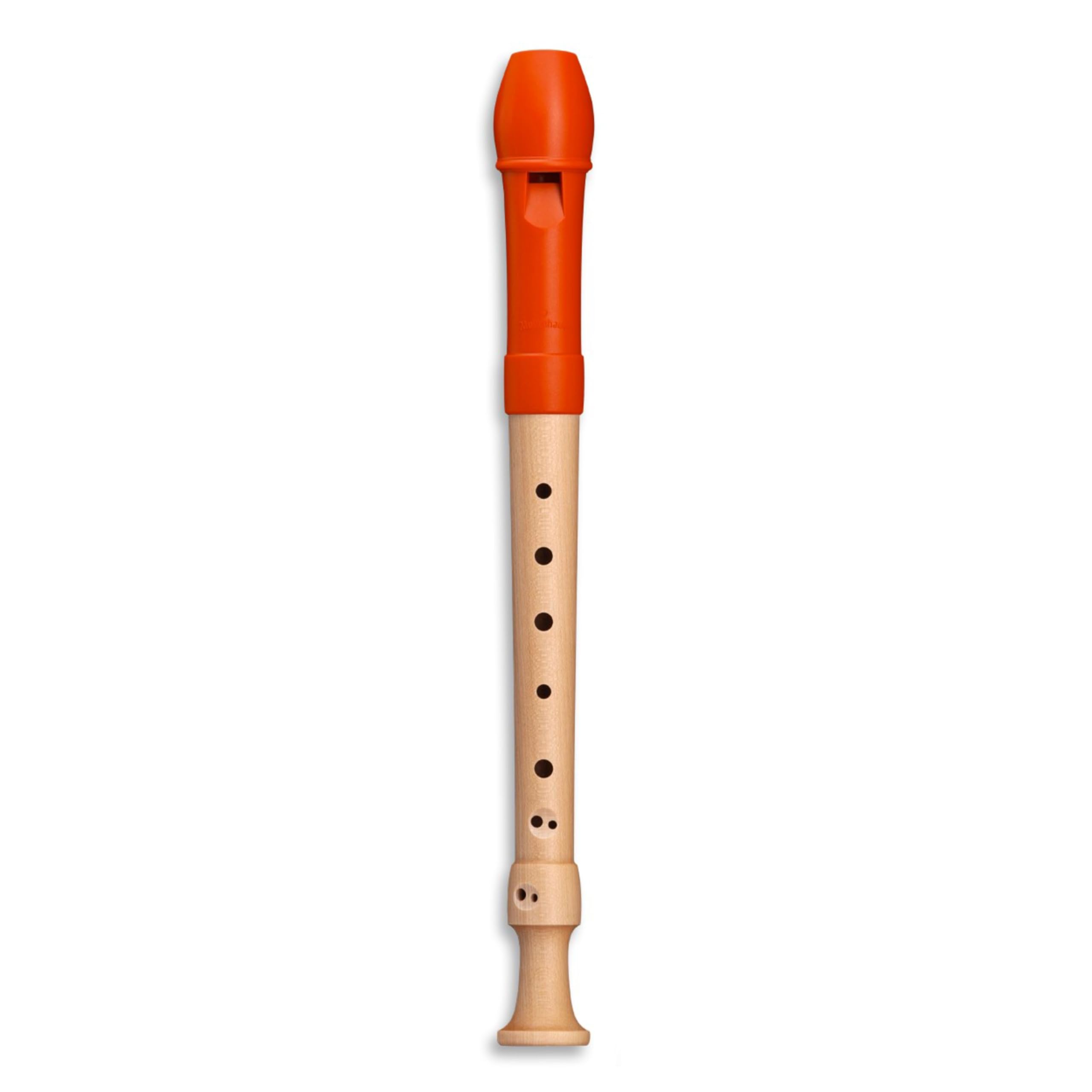 Mollenhauer 17414 Fipple Sopranblockflöte, Digi, orange, barock - Flauto dolce soprano (barocco)