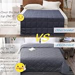 JOLLYVOGUE Couverture pondérée 20lbs, 60'x80'' Couverture de refroidissement pondérée Reine avec perles en verre premium- Gris foncé