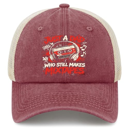 Just A Dad Who Still Makes Mixtape Sun Hat Funny