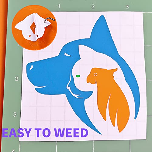 Image of Lya Vinyl 14 Pack Permanent Vinyl, 12 inch x 12 inch Glossy Permanent Vinyl Sheets for Cutting Machine, Adhesive Sheets for Mug & Cup & Glass Window, Party Decoration, Craft Cutter, Home Decal