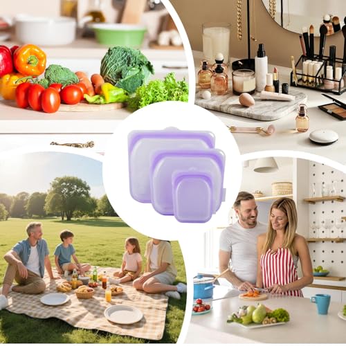 Fiambrera de silicona sellada resistente al calor que soluciona el desorden culinario 4