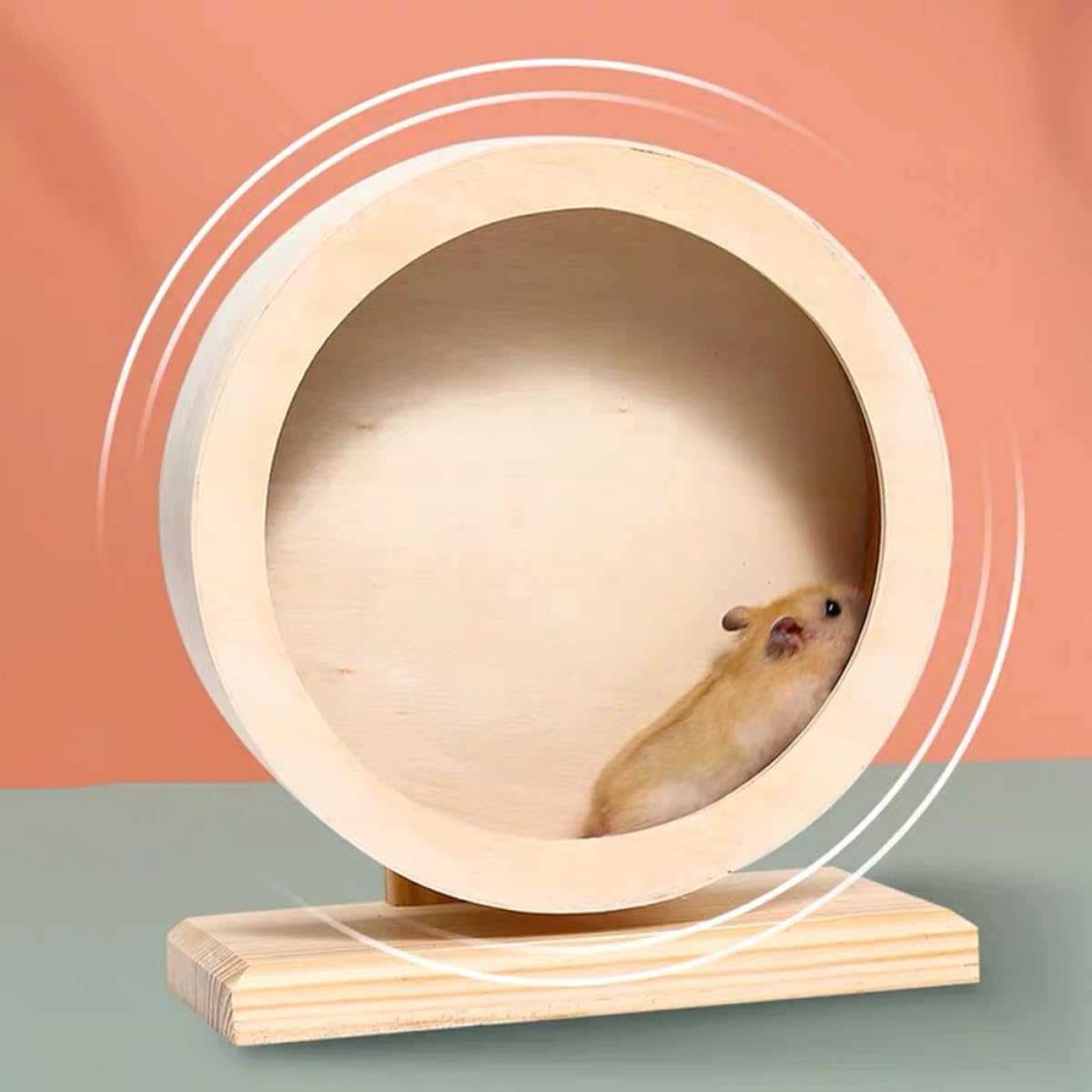 GALPADA Ruota e in per Piccoli come Cincillà Animali Domestici Porcellini Legno Silenziosa Grande Supporto Stabile, Giocattolo Esercizi e Corsa per Criceti Notturna D’india